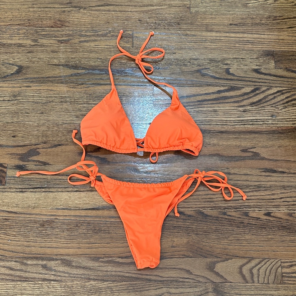 Vibrant Orange Bikini Set
